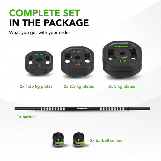 Lifting bar set TUNTURI PRO Aerobic Pump Set 20 kg