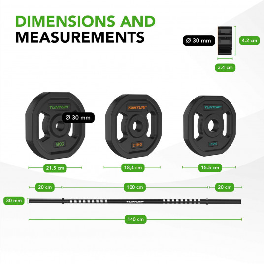 Lifting bar set TUNTURI PRO Aerobic Pump Set 20 kg