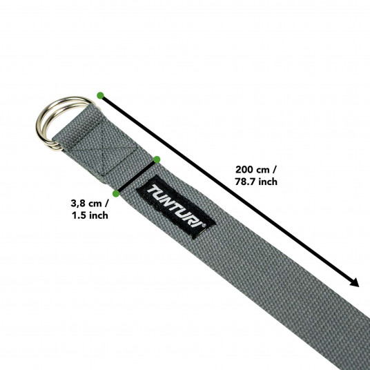 Yoga strap TUNTURI Yoga Straps, 200cm, gray