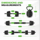 Strength training set TUNTURI Barbell & Dumbbell Set 28 kg