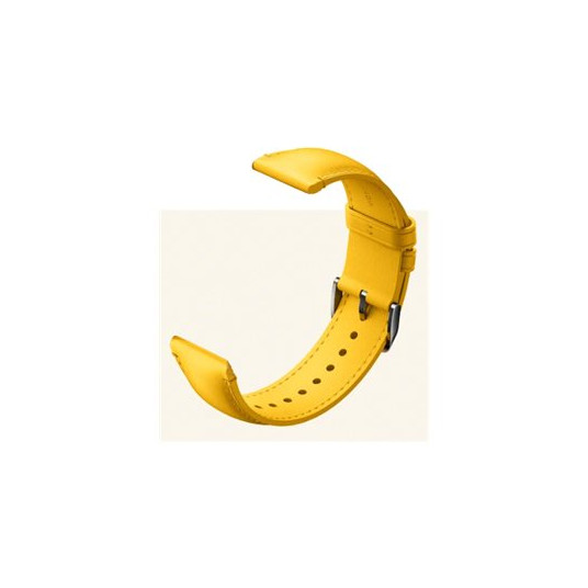 Apyrankė Xiaomi Watch Strap Leather Chrome Yellow Adjustable to fit wrist sizes ranging from 135-205mm