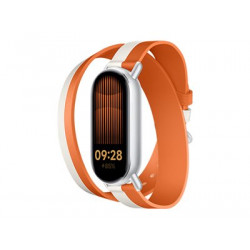 Apyrankė Xiaomi Dual-tone 140–180mm White and Orange Leather Strap