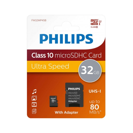 32GB micro SDHC Class 10 + Adapter FM32MP45B/10