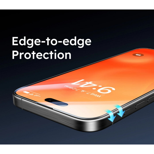Ekrano apsaugos stiklas TORRAS GlassGo iPhone 15 Pro Max 9H+ (2vnt)