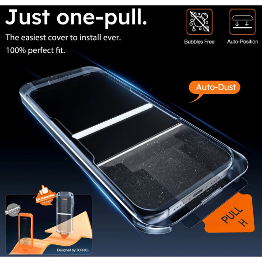 Ekrano apsaugos stiklas TORRAS GlassGo iPhone 15 Pro Max 9H+ (2vnt)