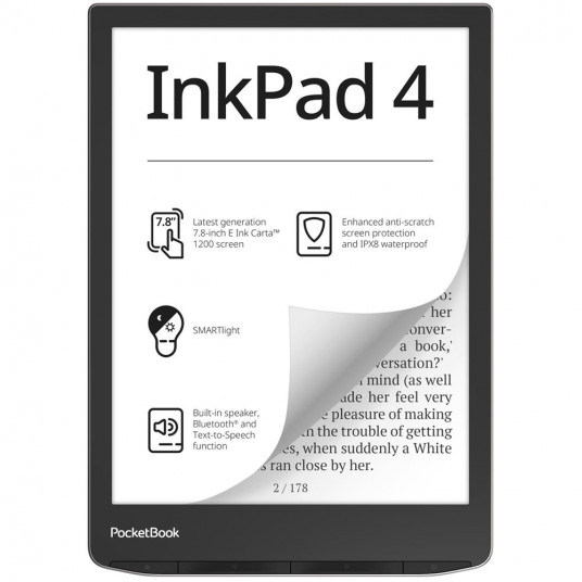 Elektroninė skaityklė PocketBook InkPad 4 7.8" 32GB Stardust Silver PB743G-U-WW