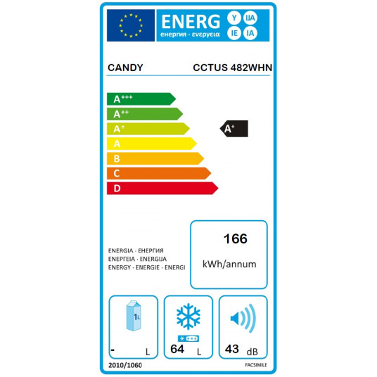 Šaldiklis Candy CCTUS 482WHN