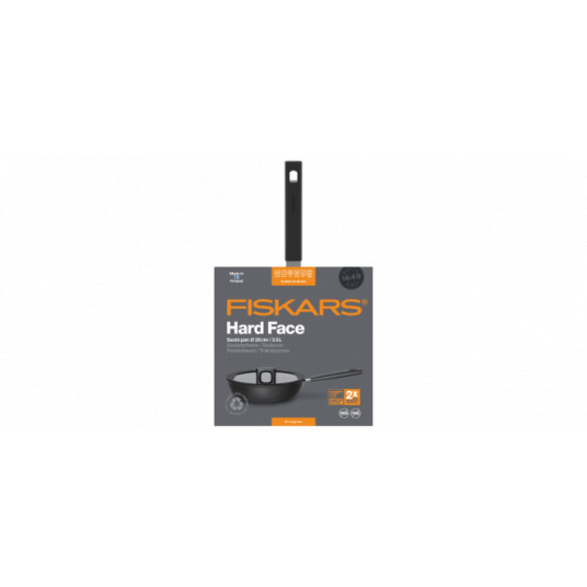 Keptuvė troškinimui su dangčiu Fiskars Hard Face 1052232, 28 cm/3,5 L