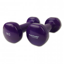 Viniliniai hanteliai Tunturi 14TUSFU109, 2x1 kg, Violetiniai