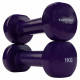 Viniliniai hanteliai Tunturi 14TUSFU109, 2x1 kg, Violetiniai