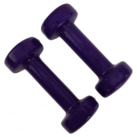 Viniliniai hanteliai Tunturi 14TUSFU109, 2x1 kg, Violetiniai