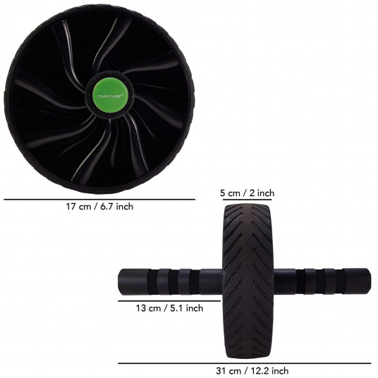 Pilvo preso ratukas Tunturi Wheel Black 14TUSFU198