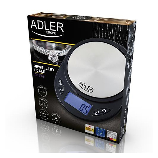Adler AD 3166 virtuvės svarstyklės su dubeniu