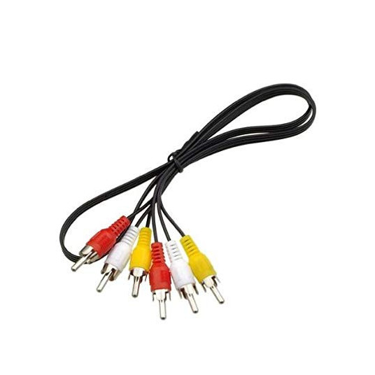 "eSTAR" kabelis juodas 3RCA - 3RCA juodas