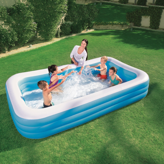BESTWAY baseinas šeimos Deluxe, mėlynas, 305x183x56cm, 54009B