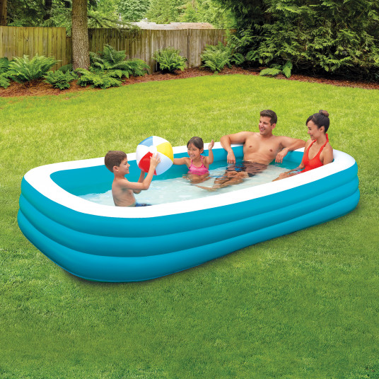 BESTWAY baseinas šeimos Deluxe, mėlynas, 305x183x56cm, 54009B