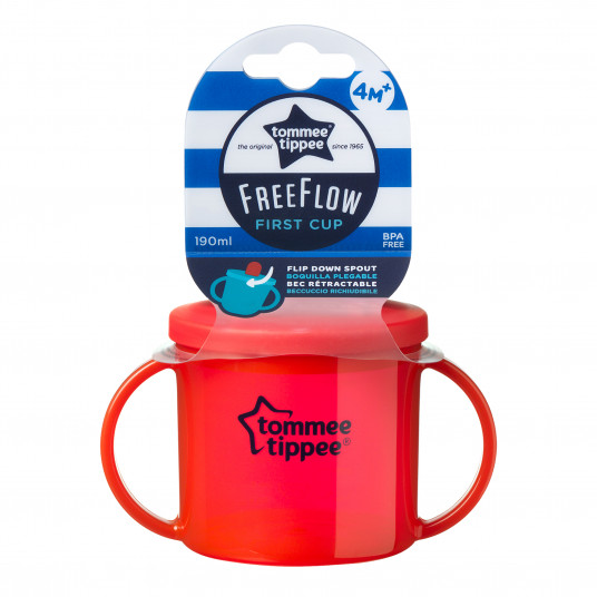 TOMMEE TIPPEE puodelis FIRST CUP, 4 mėn.+, 190 ml, 43111087
