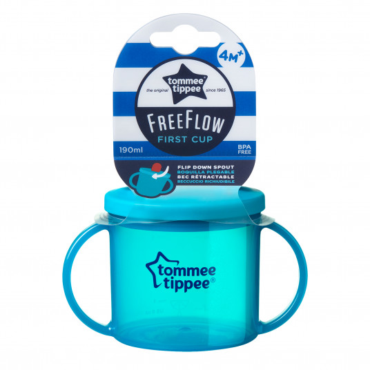 TOMMEE TIPPEE puodelis FIRST CUP, 4 mėn.+, 190 ml, 43111087