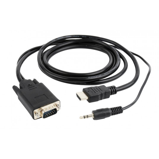 KABELAS HDMI-VGA +3.5MM/3M A-HDMI-VGA-03-10 GEMBIRD
