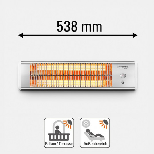 Kvarcinis infraraudonųjų spindulių šildytuvas Trotec IR 1200 S
