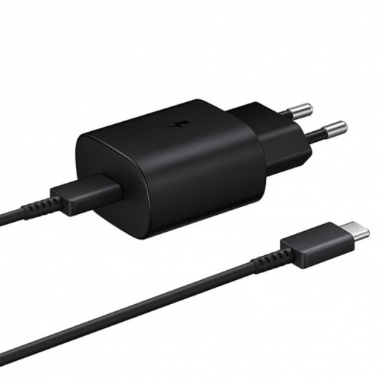 Įkroviklis Samsung USB-C 25W, 1m Juodas