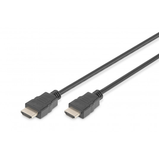 „Digitus“ didelės spartos HDMI kabelis su Ethernet AK-330114-020-S juodas, HDMI į HDMI, 2 m