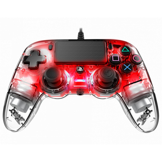 Žaidimų pultelis Nacon Illuminated Compact Controller PS4, Wired, Light Red