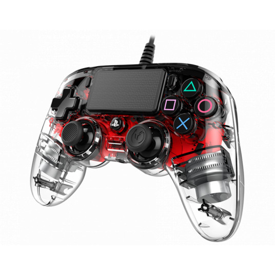 Žaidimų pultelis Nacon Illuminated Compact Controller PS4, Wired, Light Red
