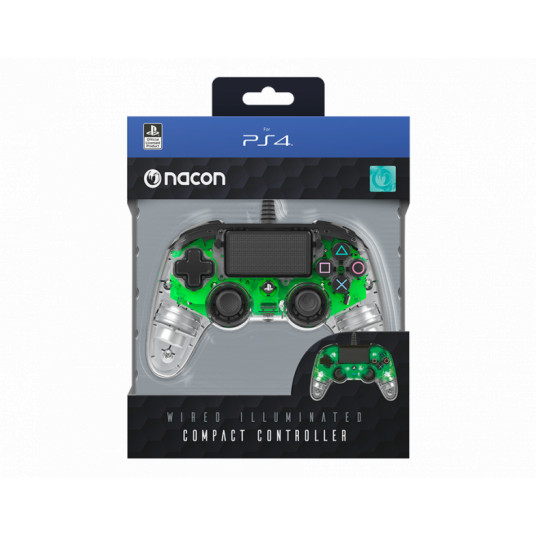 Žaidimų pultelis Nacon Illuminated Compact Controller PS4, Wired, Light Green