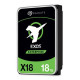 SEAGATE EXOS X18 18TB SATA 7200rpm 256MB talpykla 512e/4kn Helium Fast Format BLK