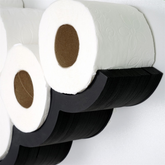 Tualetinio popieriaus lentynėlė Hanah Home WC018 - Juodas