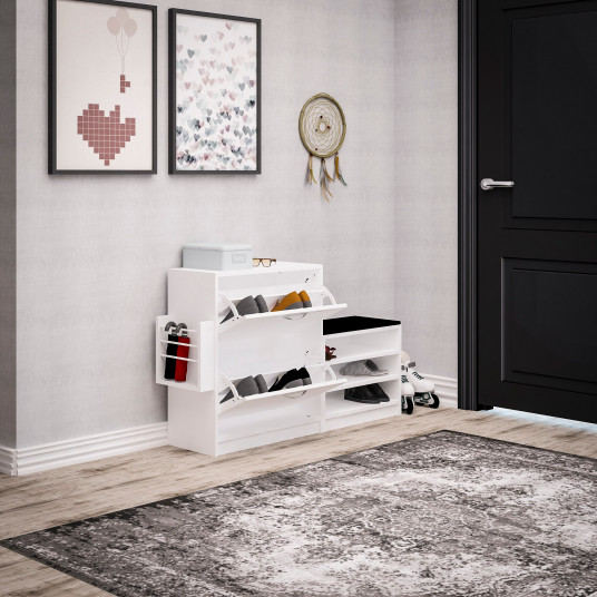 Batų spintelė Hanah Home Trend - Balta