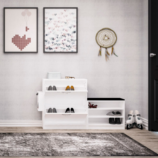 Batų spintelė Hanah Home Trend - Balta