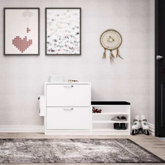 Batų spintelė Hanah Home Trend - Balta