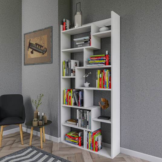 Knygų lentyna Hanah Home Kuttap - Balta