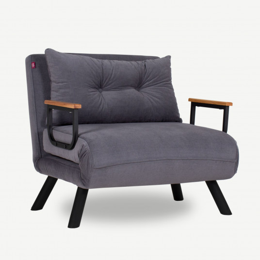 Miegamas fotelis - lova Hanah Home Sando Single - Pilka