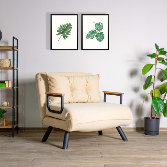 Miegamas fotelis - lova Hanah Home Sando Single - Kremas