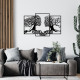 Metalinė dekoracija Wallxpert Love Tree - Juodas