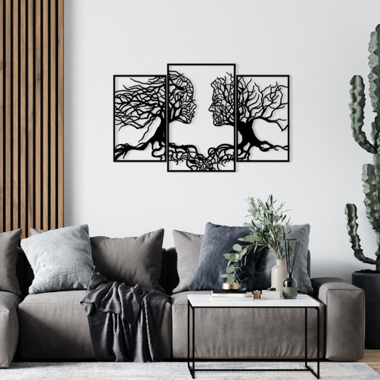 Metalinė dekoracija Wallxpert Love Tree - Juodas