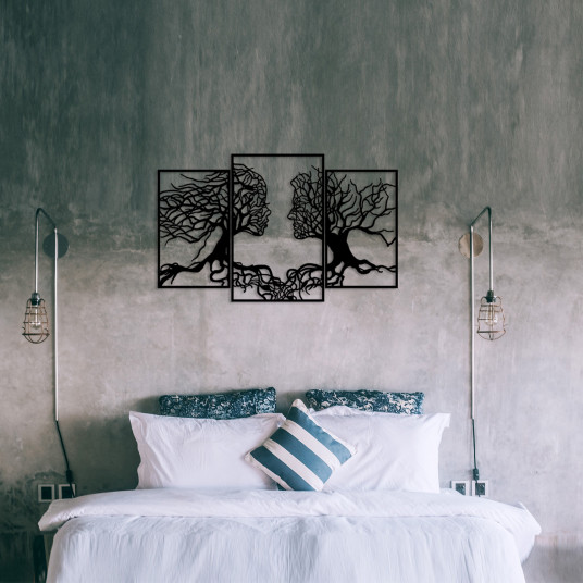 Metalinė dekoracija Wallxpert Love Tree - Juodas