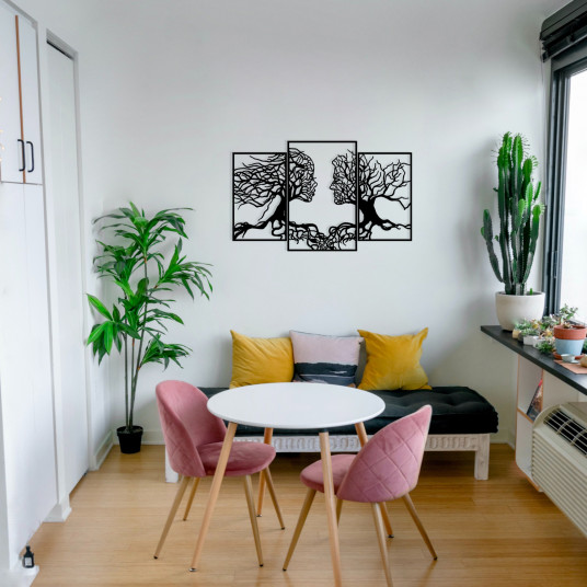 Metalinė dekoracija Wallxpert Love Tree - Juodas