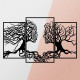 Metalinė dekoracija Wallxpert Love Tree - Juodas