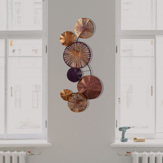 Metalinė dekoracija Wallxpert Astrid - CH102-2 - Daugiaspalvis