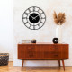 Dekoratyvinis metalinis sieninis laikrodis Wallxpert Enzoclock - S011 - Juodas