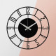 Dekoratyvinis metalinis sieninis laikrodis Wallxpert Enzoclock - S011 - Juodas