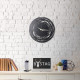 Dekoratyvinis metalinis sieninis laikrodis Wallxpert Lines - Juodas