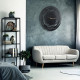 Dekoratyvinis metalinis sieninis laikrodis Wallxpert Lines - Juodas