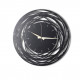 Dekoratyvinis metalinis sieninis laikrodis Wallxpert Lines XL - Juodas