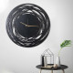 Dekoratyvinis metalinis sieninis laikrodis Wallxpert Lines XL - Juodas