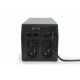 „Digitus Line-Interactive“ UPS DN-170075, 1500 VA, 900 W, 2x 12V/9Ah baterija, 4x CEE 7/7 lizdas, 2x RJ45, 1x USB 2.0 Type B, 1x RS232, LCD, Simuliated Sine Wave, 5mm,810x1, .
